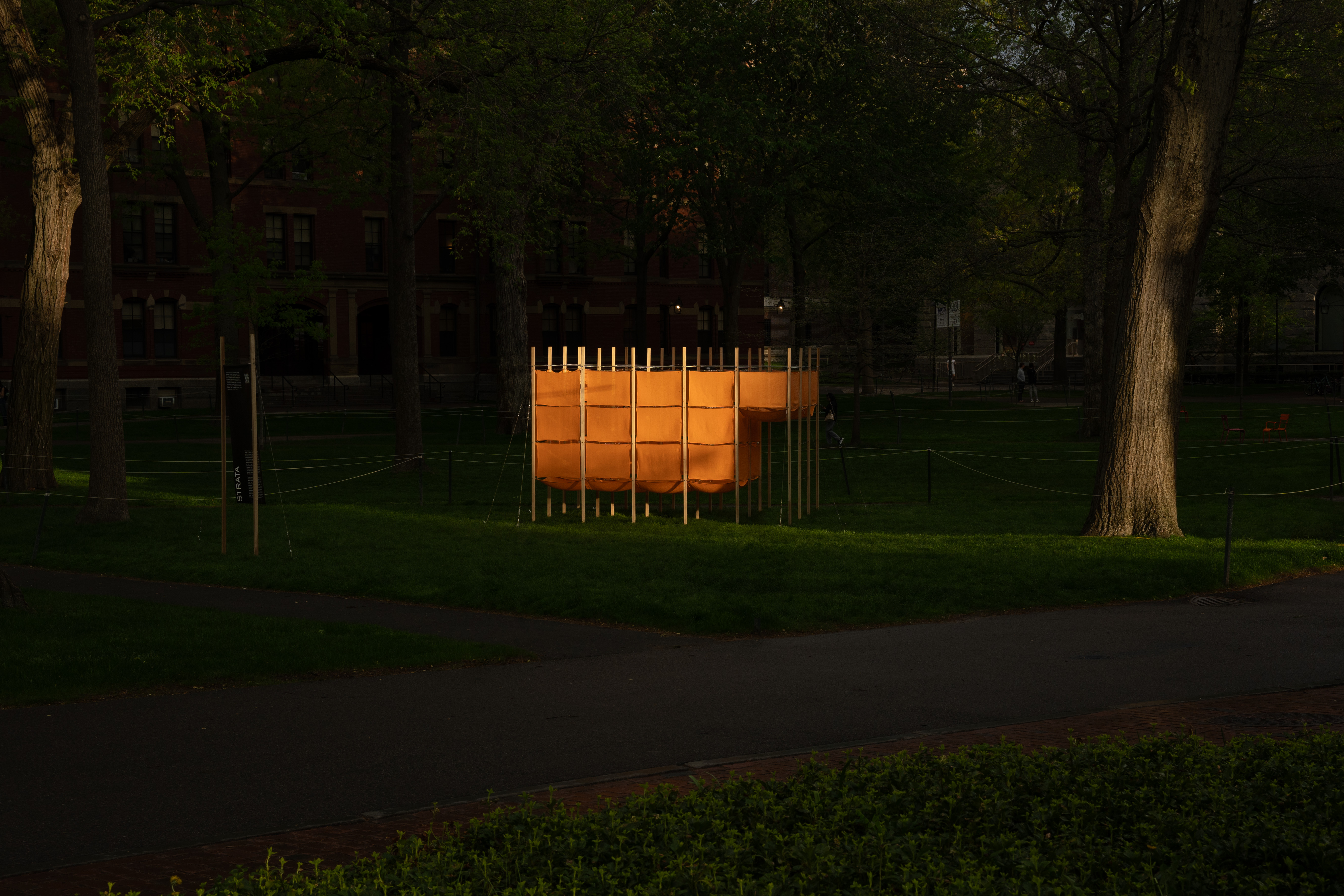 Photo of STRATA installation by Eric Rannestad. Harvard Arts Festival. Cambridge, MA. 2025