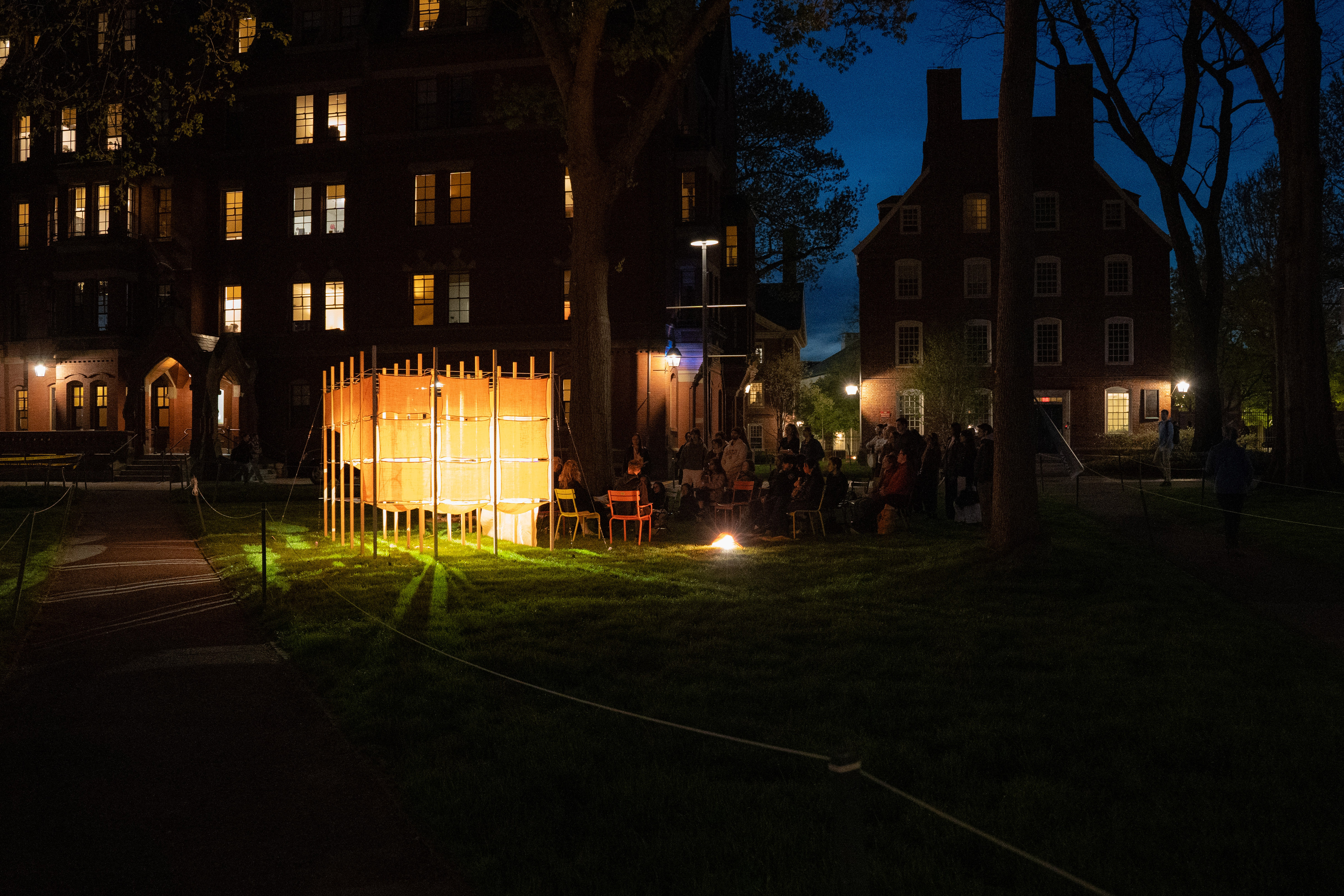 Photo of STRATA installation by Eric Rannestad. Harvard Arts Festival. Cambridge, MA. 2025