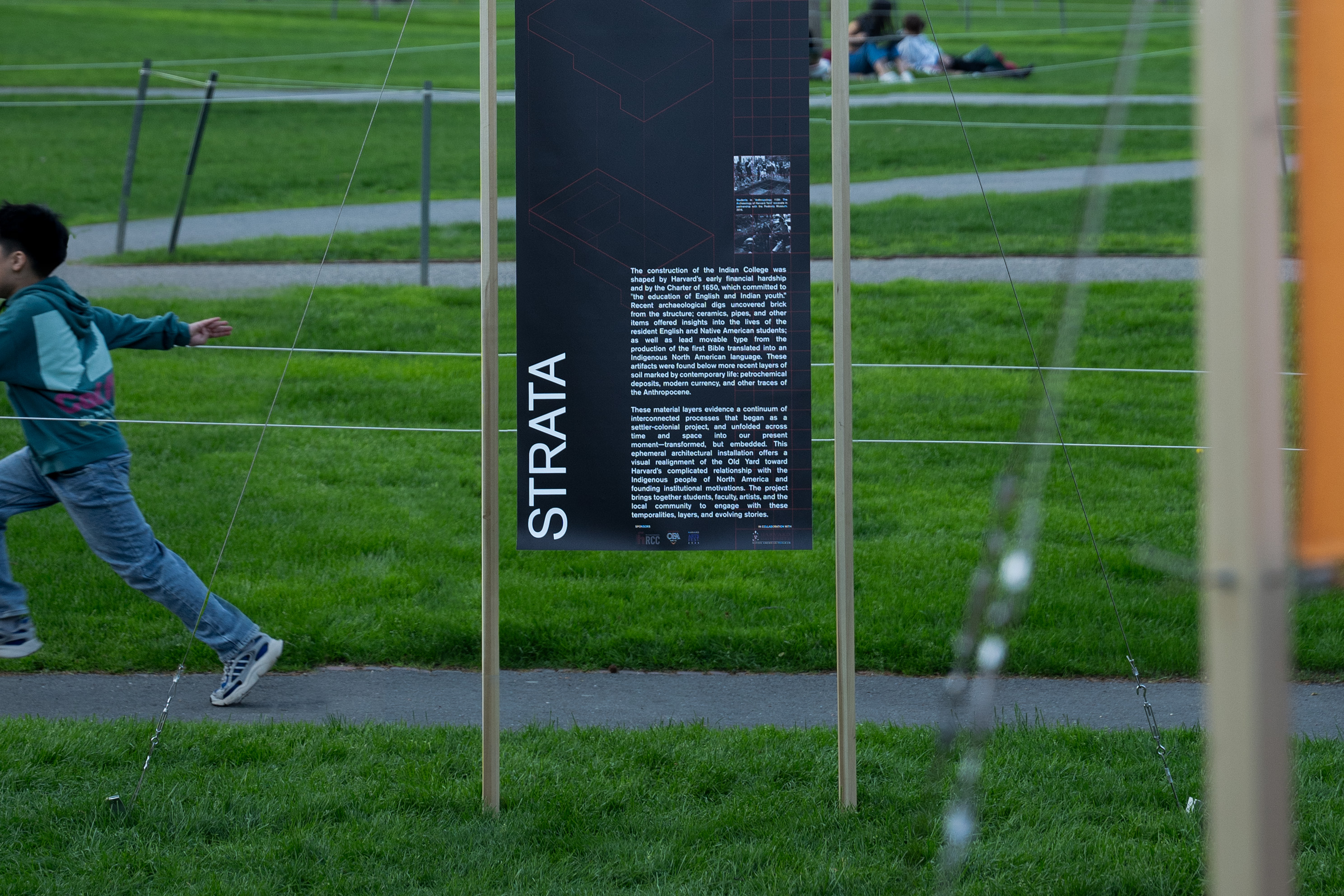Photo of STRATA installation by Eric Rannestad. Harvard Arts Festival. Cambridge, MA. 2025