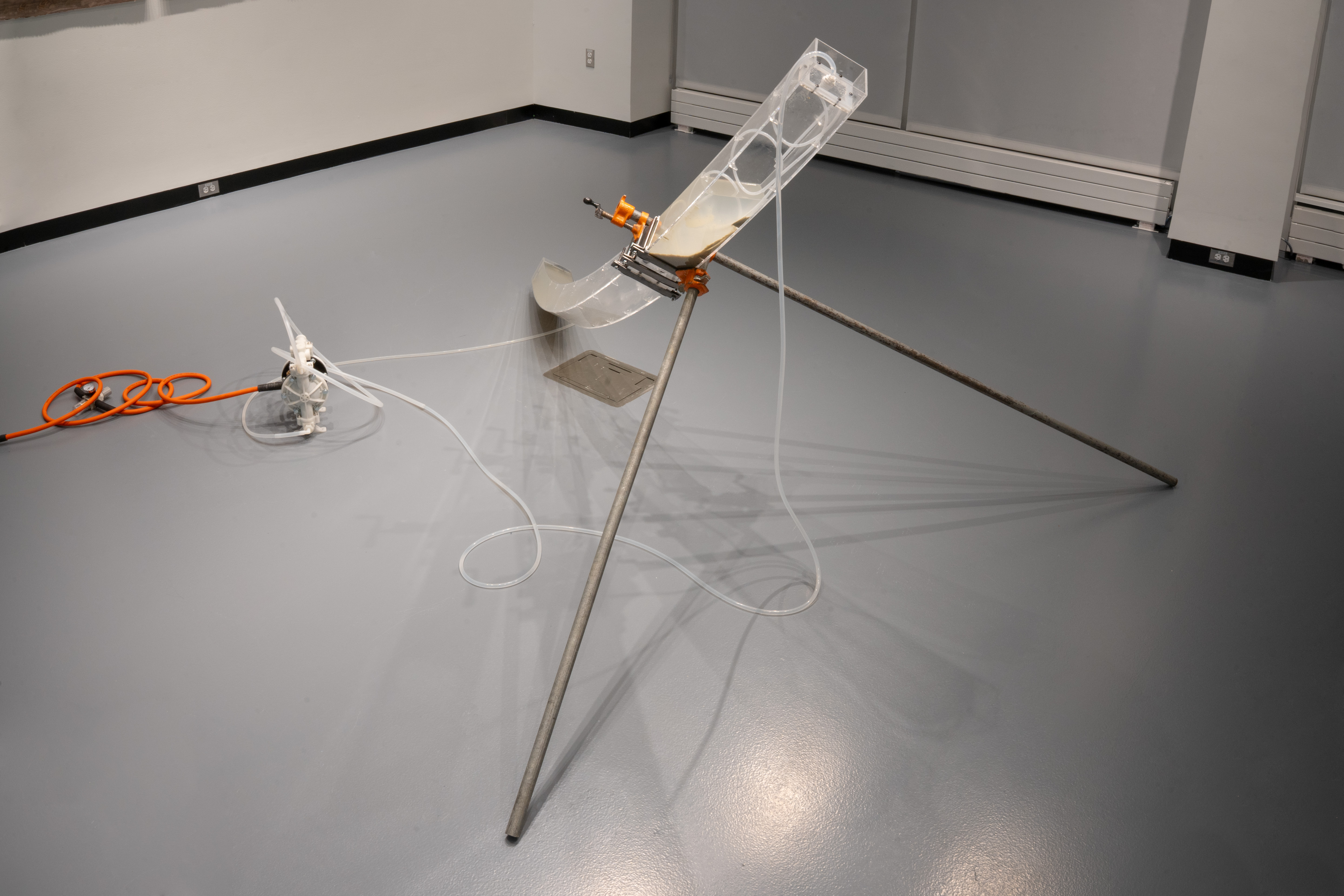 Photo of Holding Patterns installation by Eric Rannestad. Gallery 92, Harvard University. Allston, MA. 2026